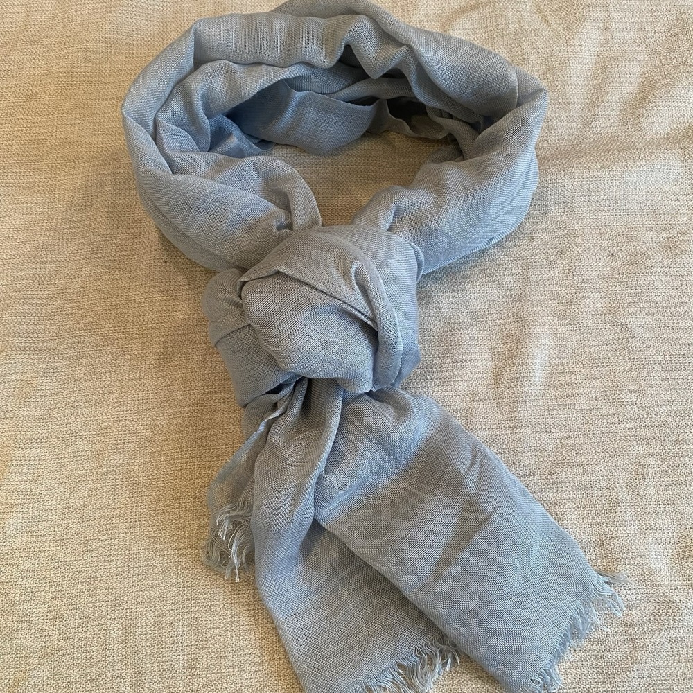 Michael Kors Linen Blend Light Blue Scarf 75x30 Inches